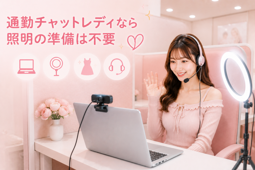 通勤チャットレディなら照明の準備は不要