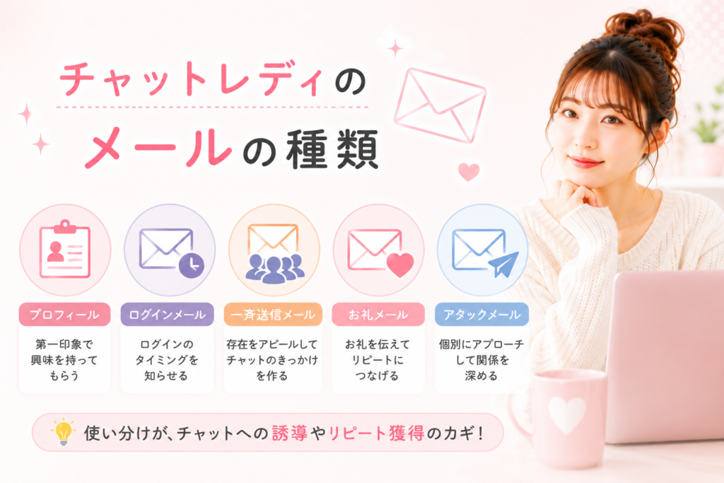 チャットレディのメールの種類