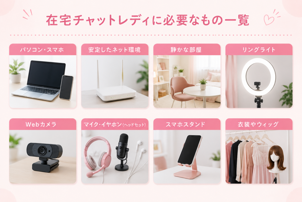 在宅チャットレディに必要なもの一覧