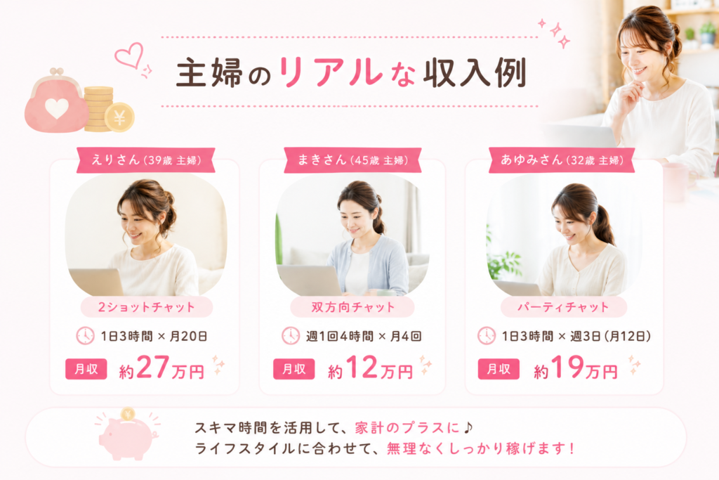主婦のリアルな収入例