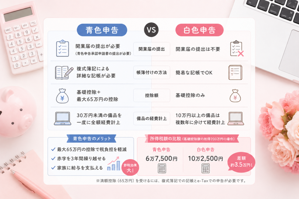 青色申告と白色申告どっち?