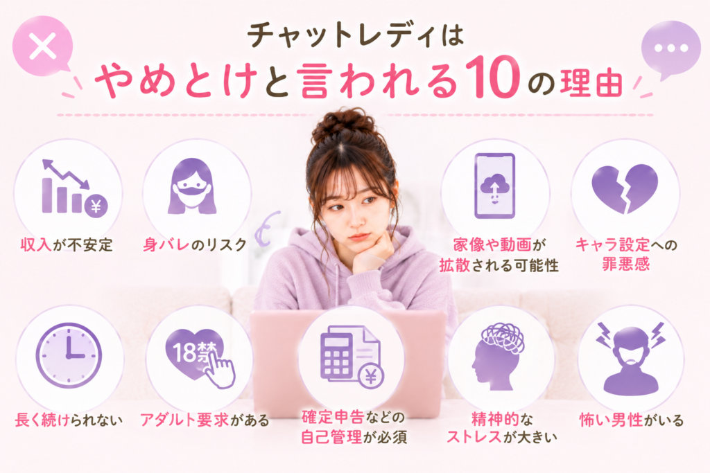 チャットレディはやめとけと言われる10の理由