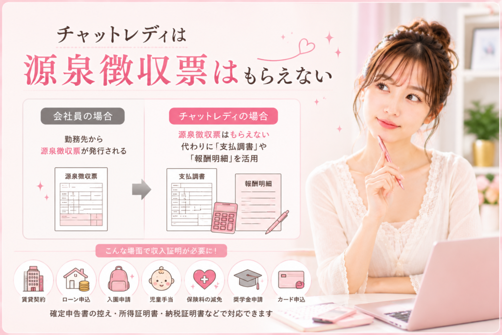 チャットレディは源泉徴収票はもらえない
