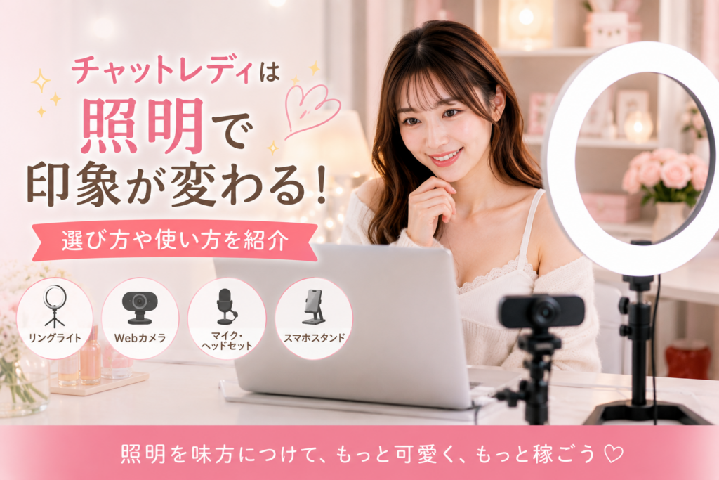 チャットレディは照明で印象が変わる