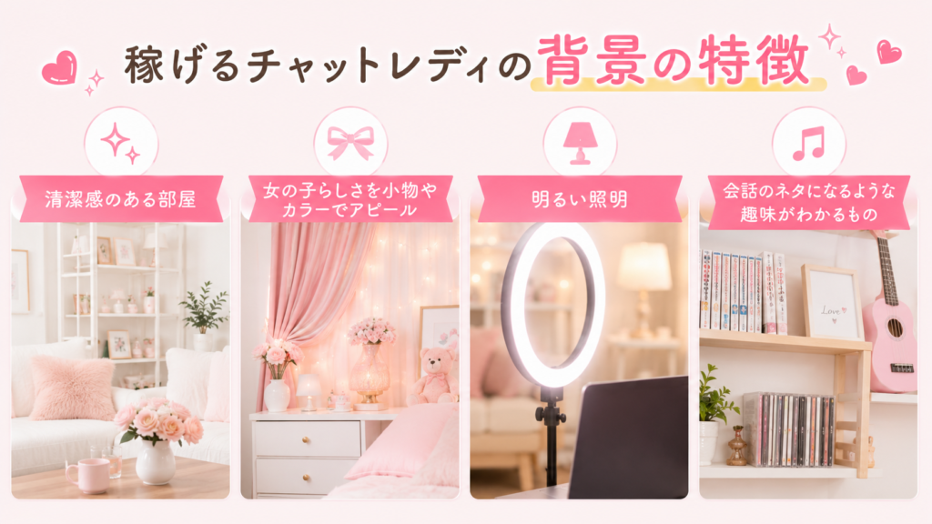 稼げるチャットレディの背景の特徴