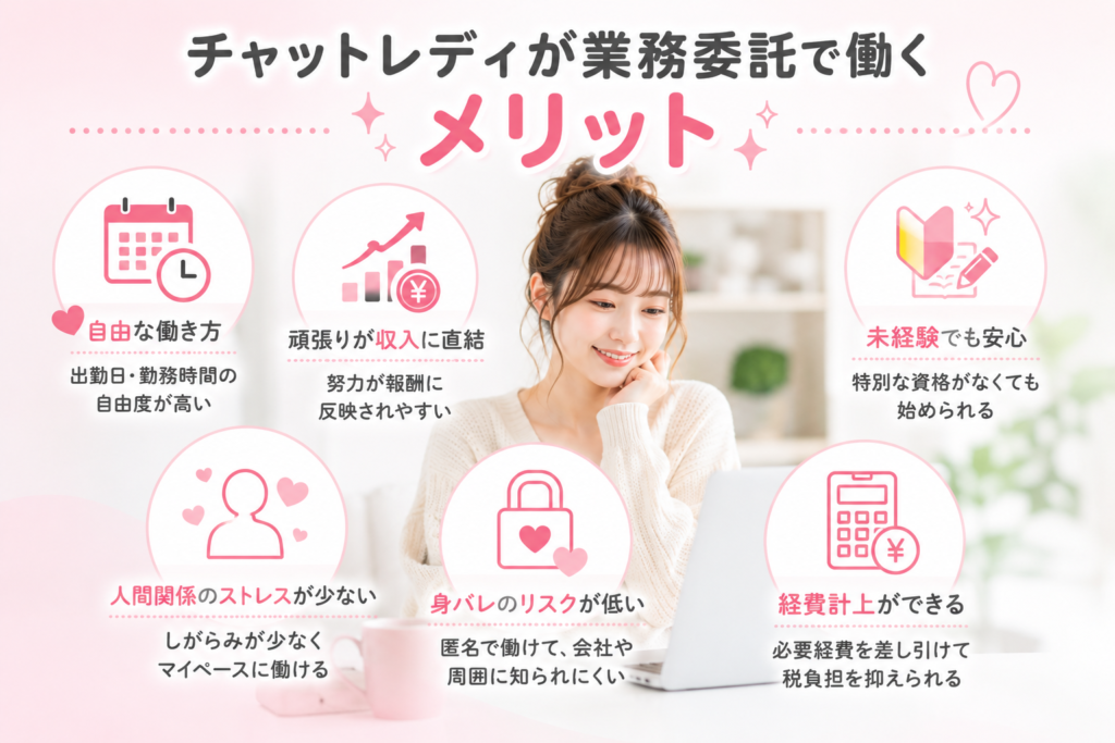 チャットレディが業務委託で働くメリット