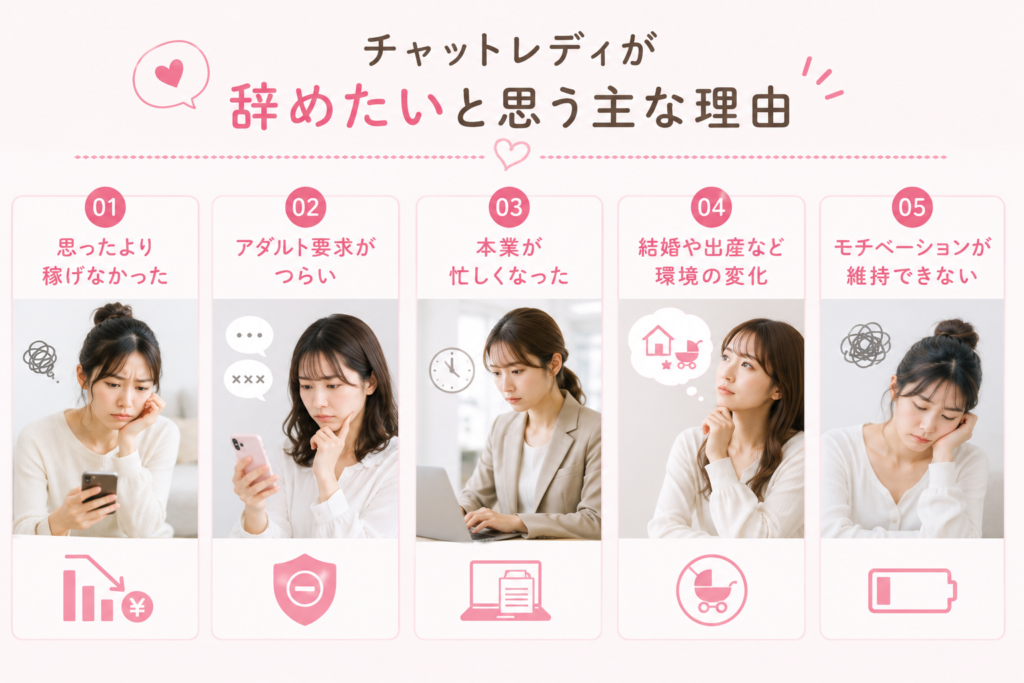 辞めたいと思う主な理由
