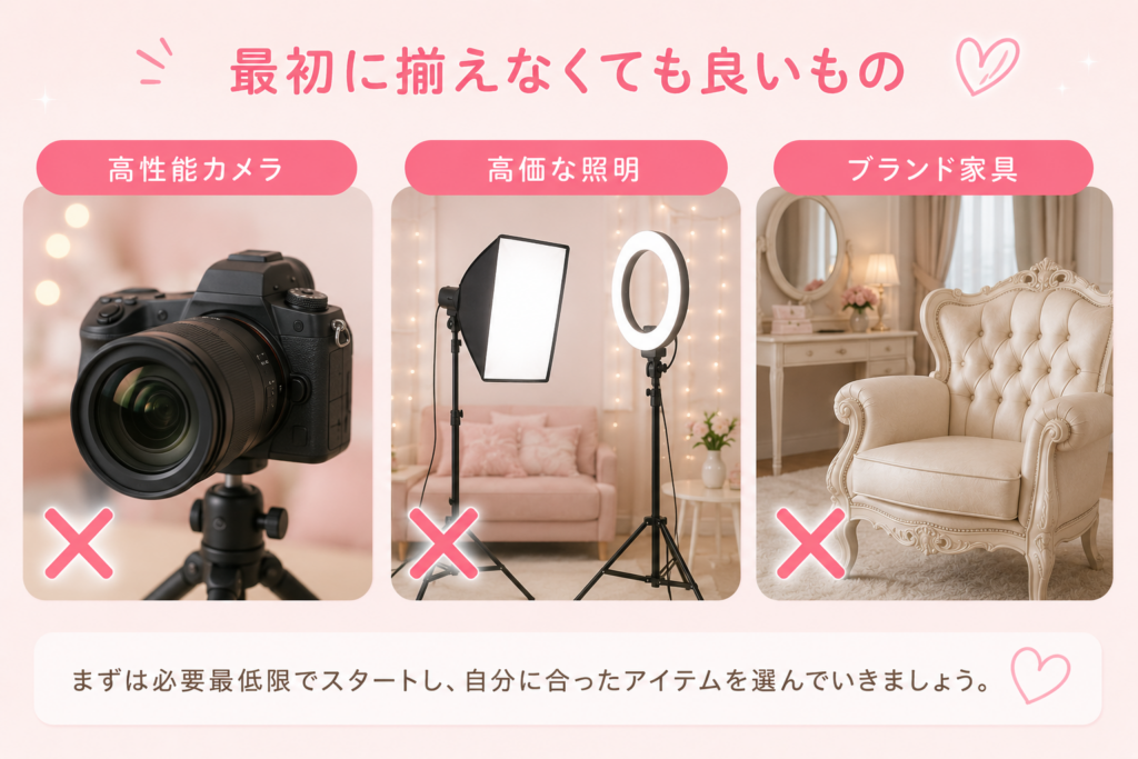 最初に揃えなくても良いもの