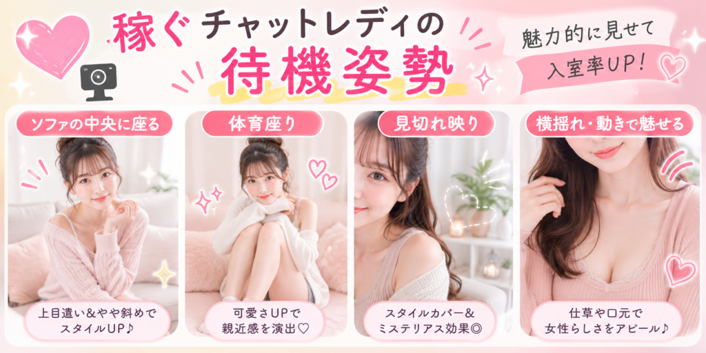 稼ぐチャットレディの待機姿勢