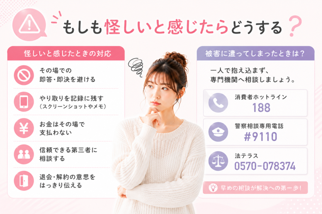 もしも怪しいと感じたらどうする?