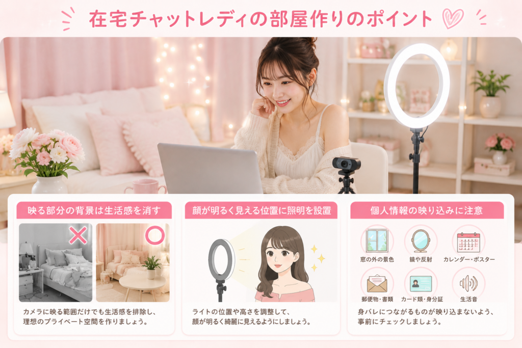 在宅チャットレディの部屋作りのポイント