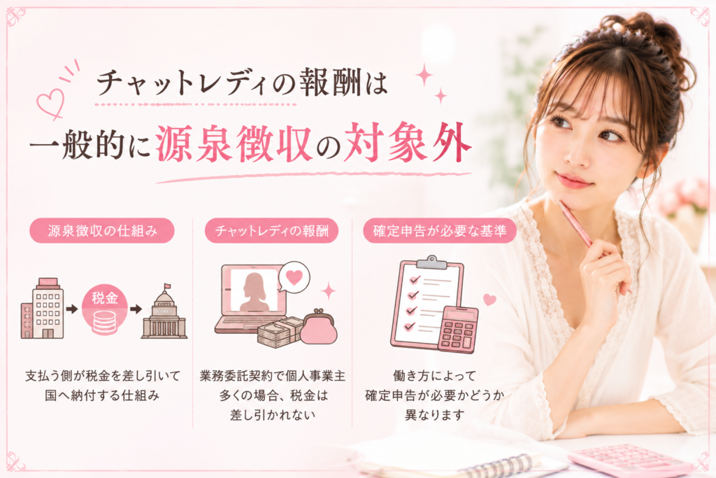 チャットレディは一般的に源泉徴収の対象外