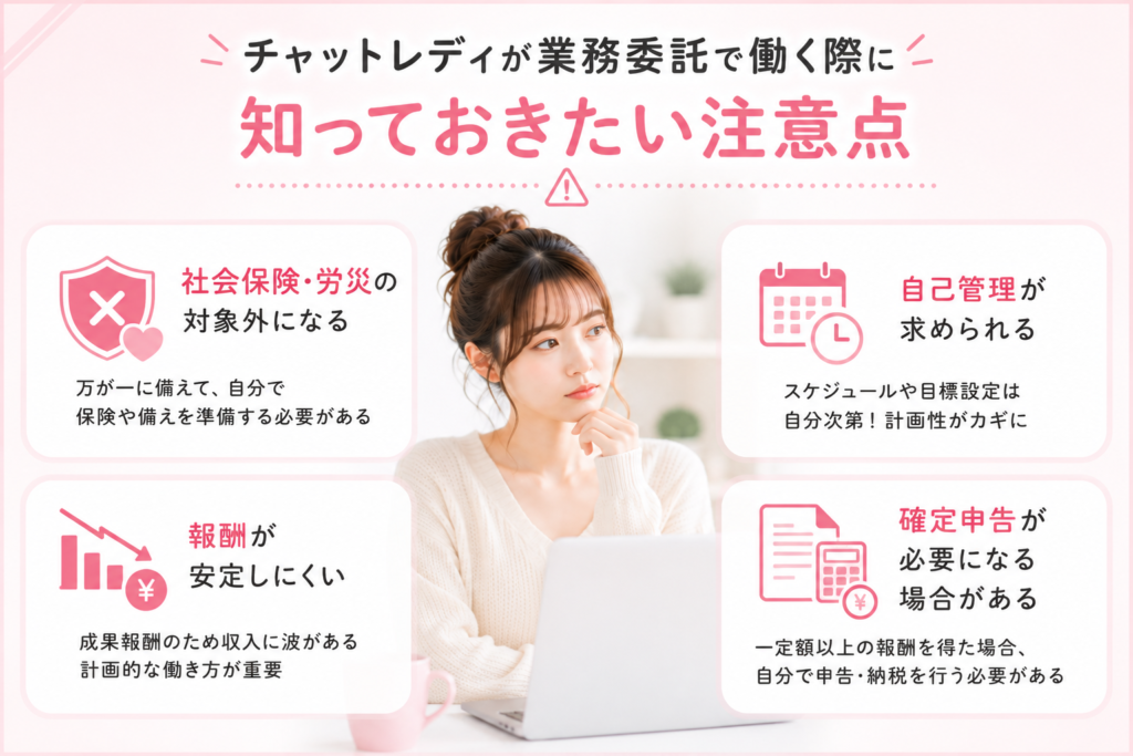 業務委託で働く際に知っておきたい注意点