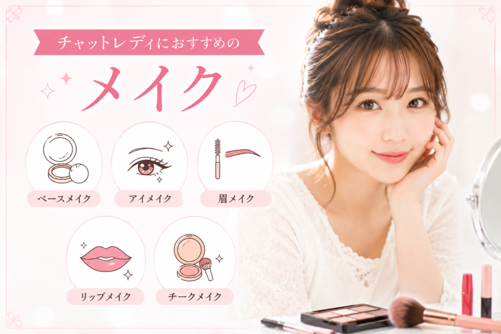 チャットレディにおすすめのメイク