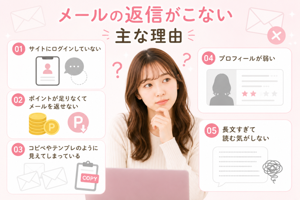 メールの返信がこない主な理由