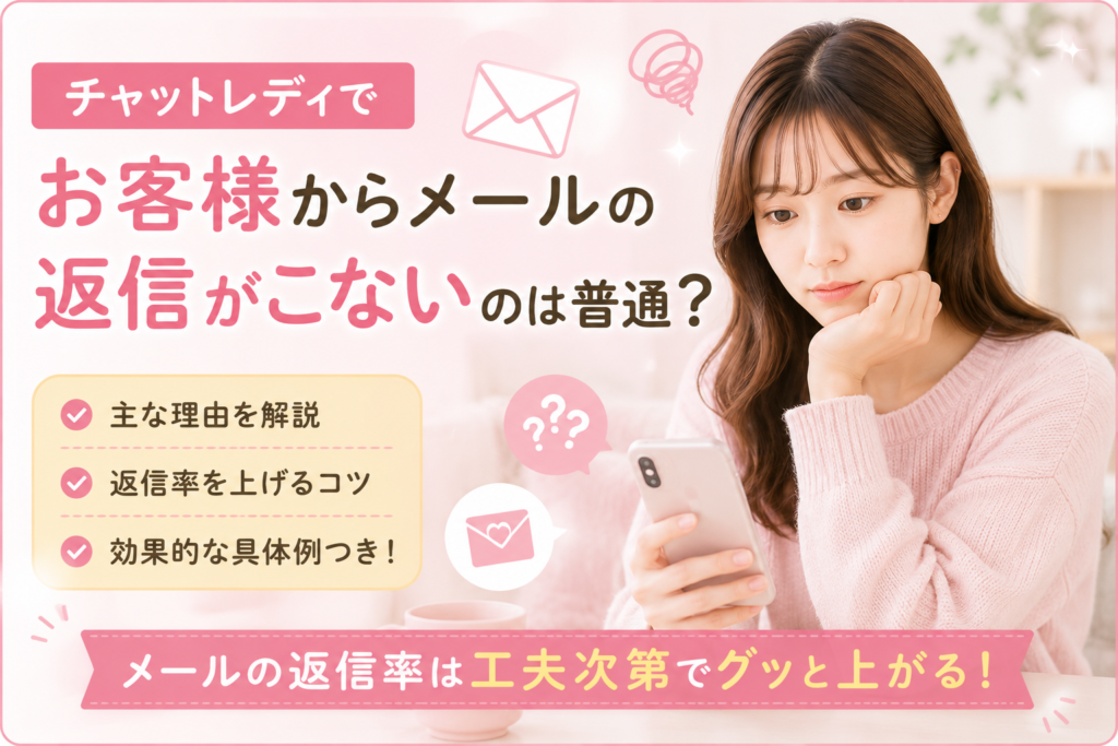 チャットレディでお客様からの返信がこないのは普通？