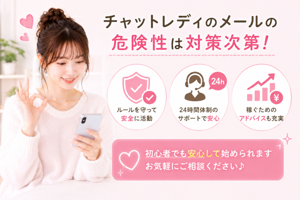 チャットレディのメールの危険性は対策次第