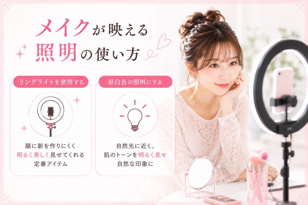 メイクが映える照明の使い方