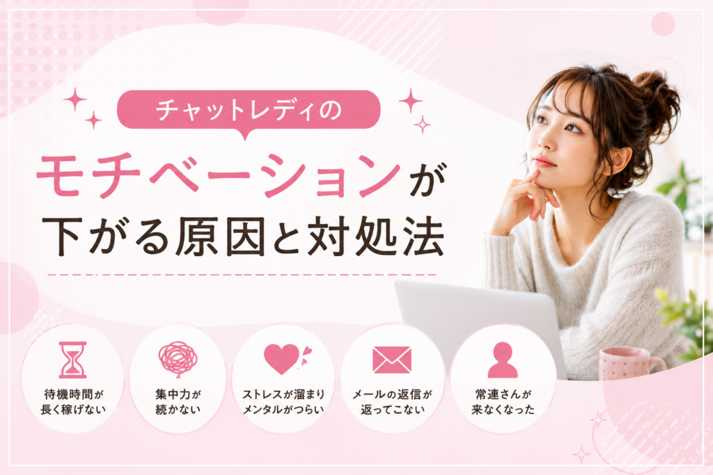 チャットレディのモチベーションが下がる原因と対処法
