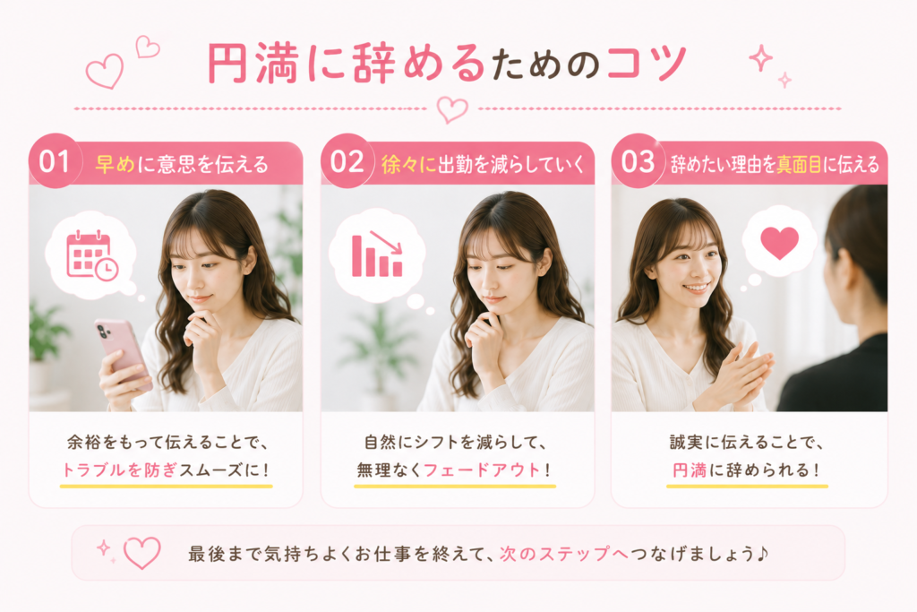 円満に辞めるためのコツ