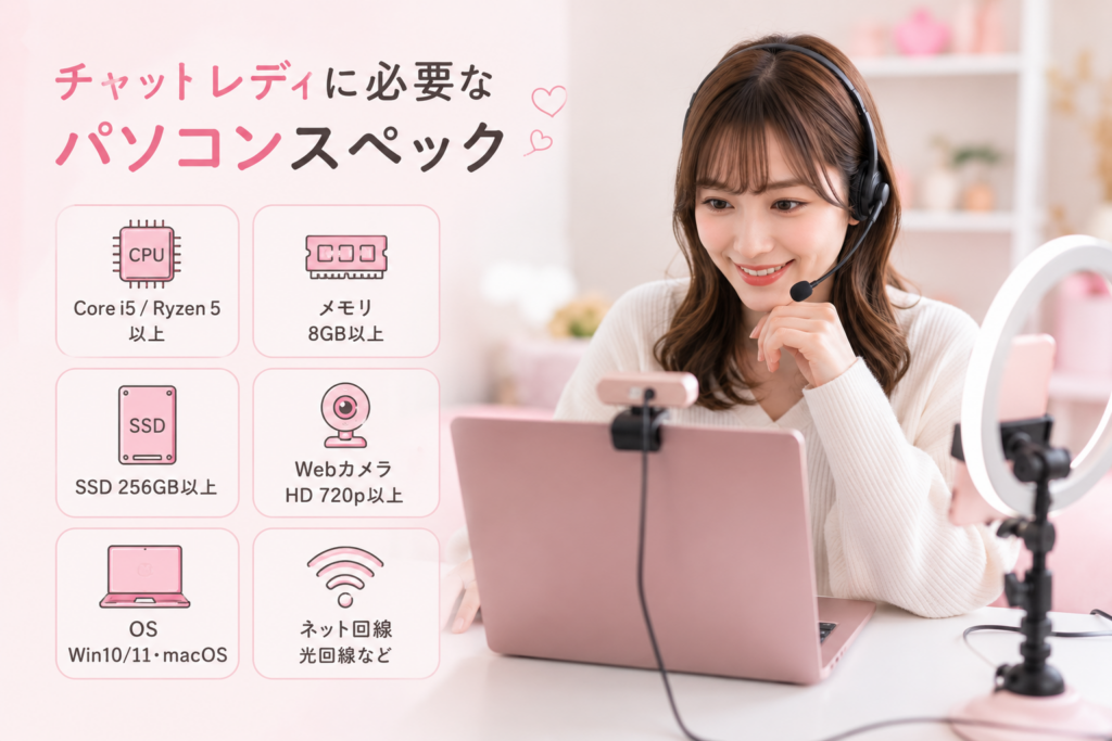 チャットレディに必要なパソコンスペック