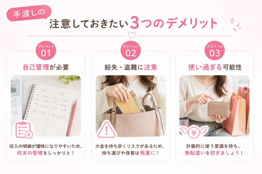 手渡しの3つのデメリット