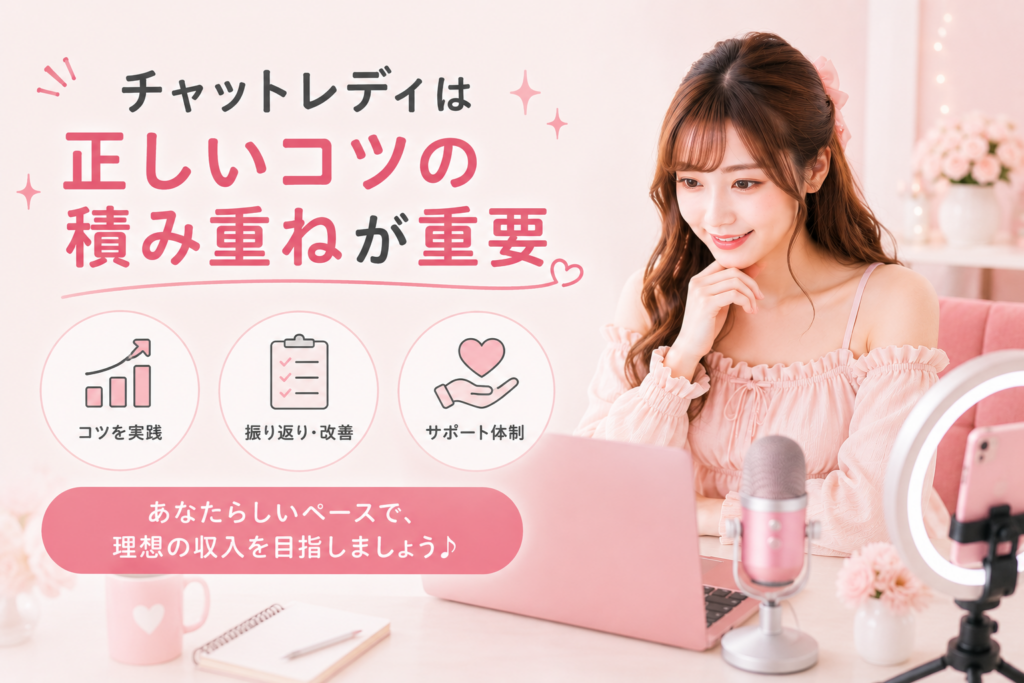 チャットレディは正しいコツの積み重ねが重要