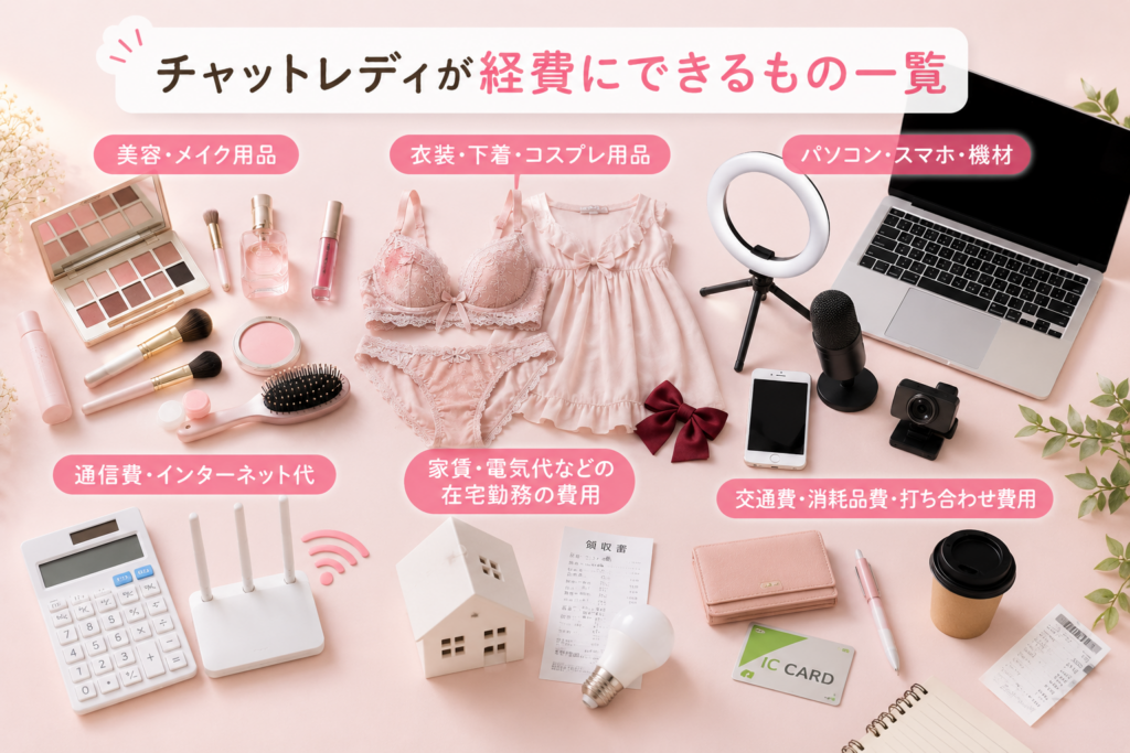 チャットレディが経費にできるもの一覧