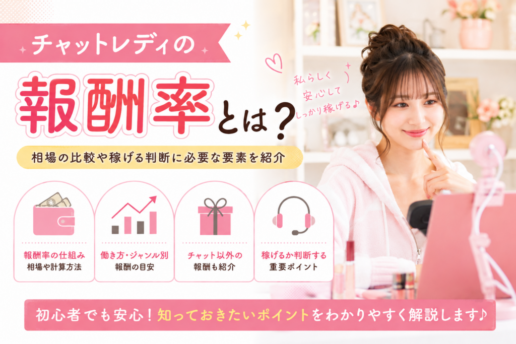 チャットレディの報酬率とは？相場の比較