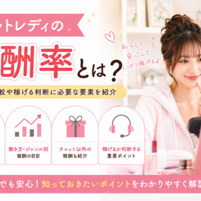 チャットレディの報酬率とは？相場の比較や稼げる判断に必要な要素を紹介