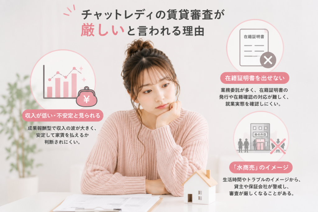 チャットレディの賃貸審査が厳しいと言われる理由