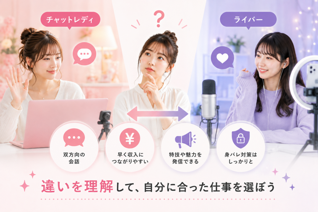 違いを理解して自分に合った仕事を選択する