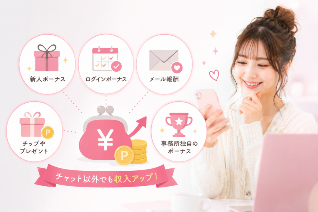 チャット以外でも報酬アップできる項目