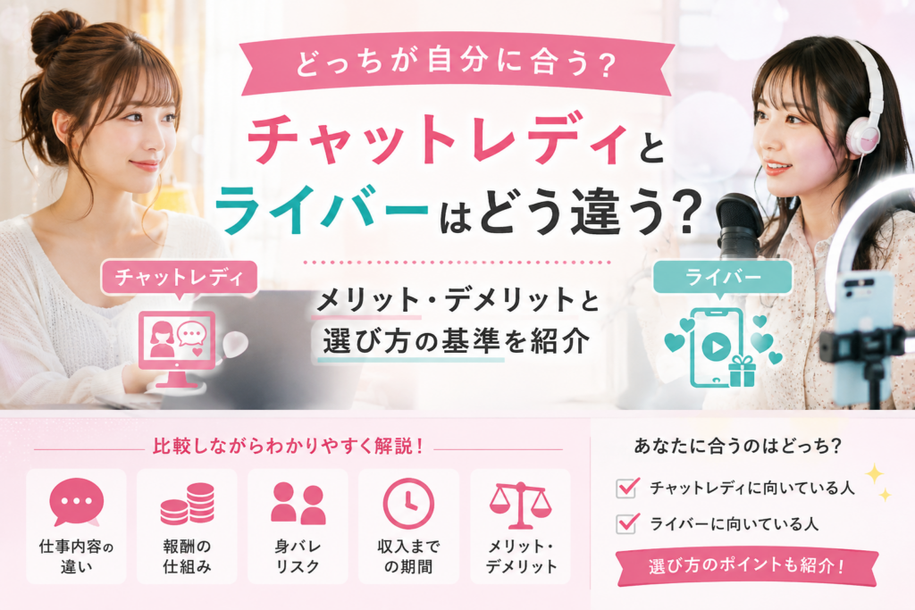 チャットレディとライバーはどう違う？