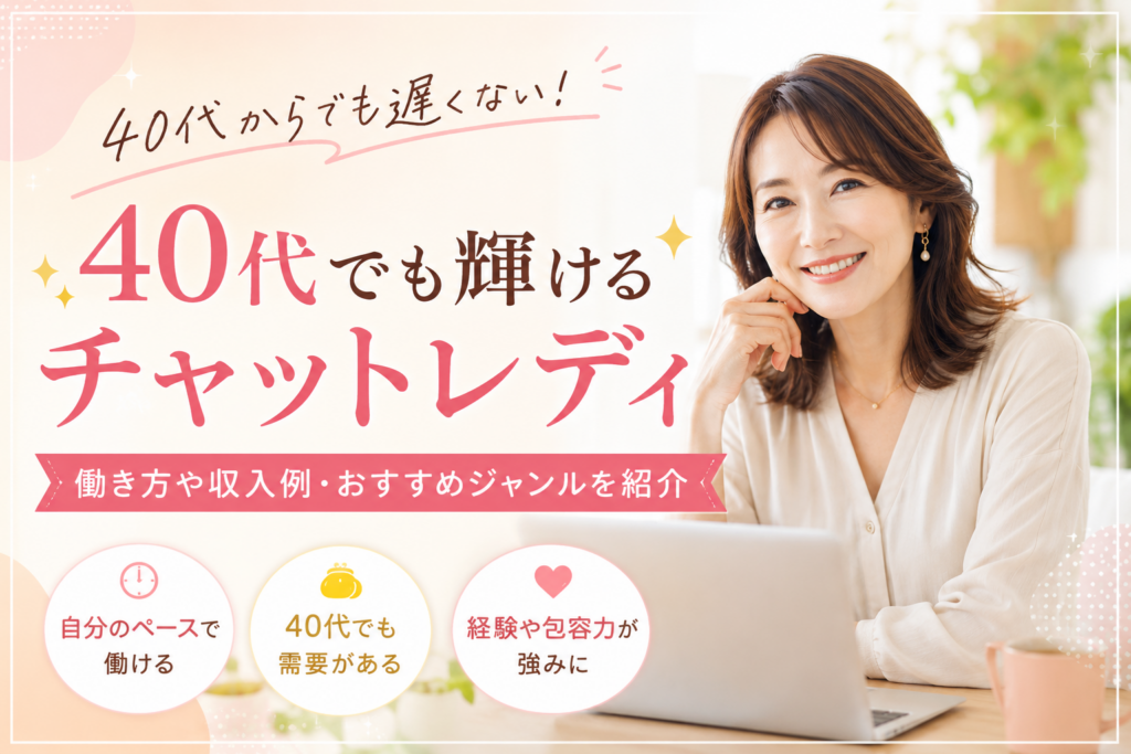 40代でも輝けるチャットレディ