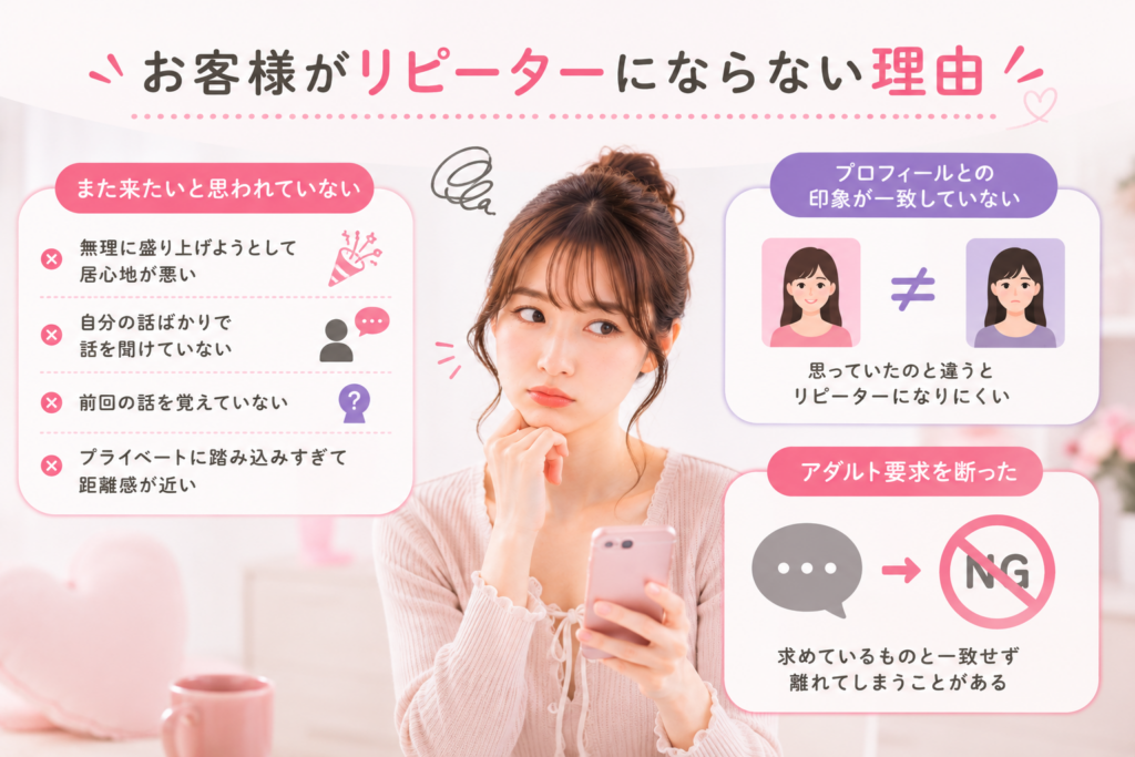 お客様がリピーターにならない理由