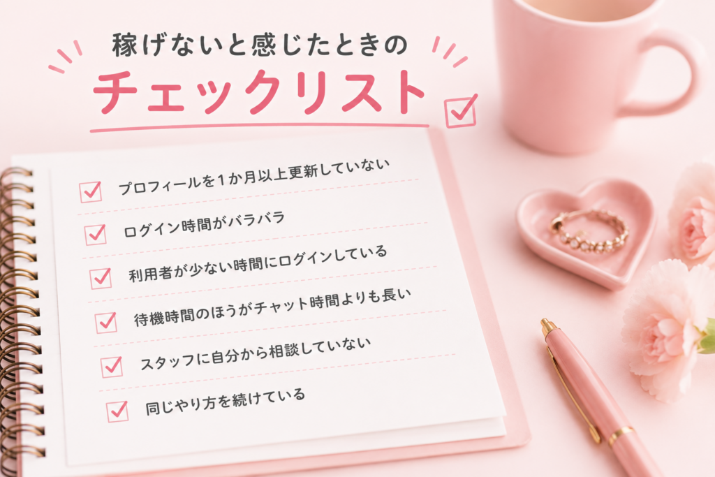 稼げないと感じたときのチェックリスト