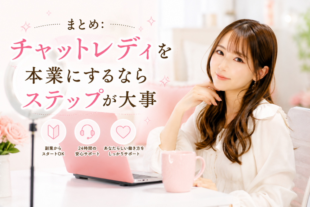 チャットレディを本業にするならステップが大事