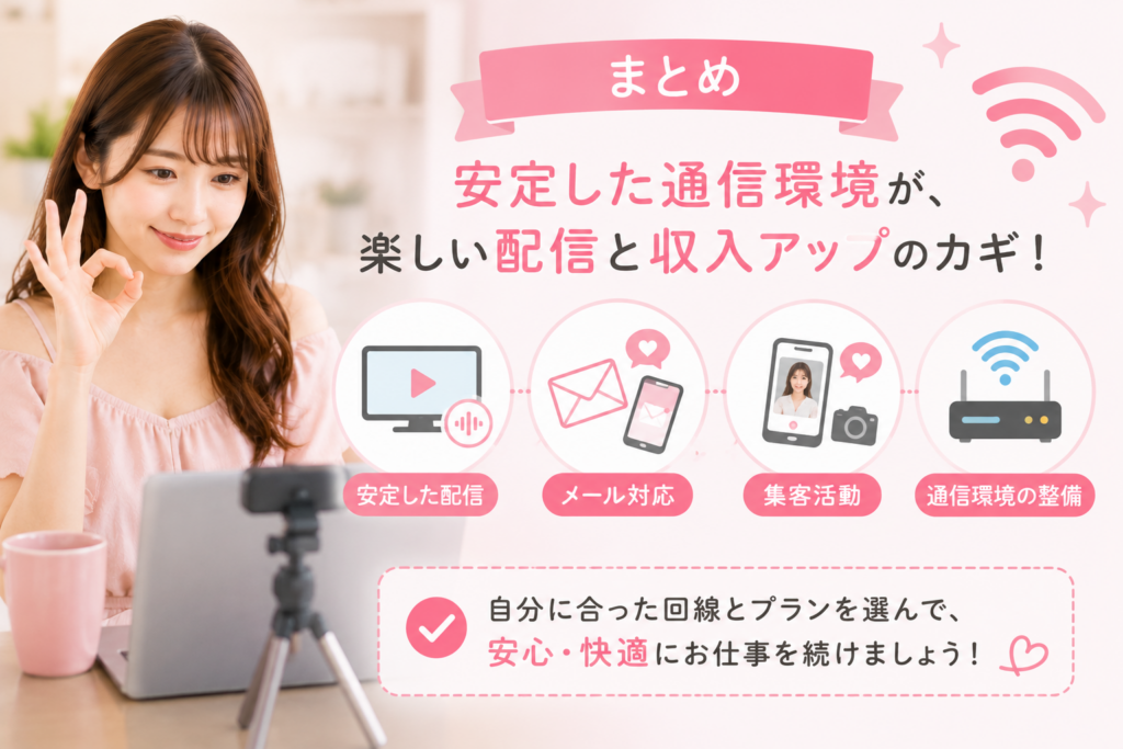 チャットレディの配信には通信量確保が不可欠