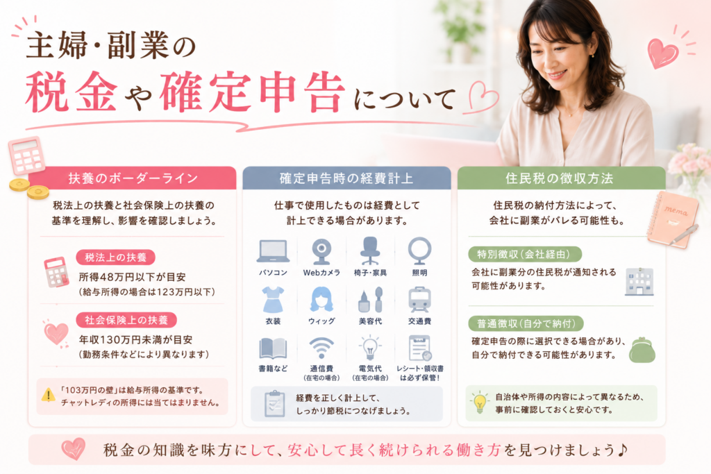 主婦・副業の税金や確定申告について