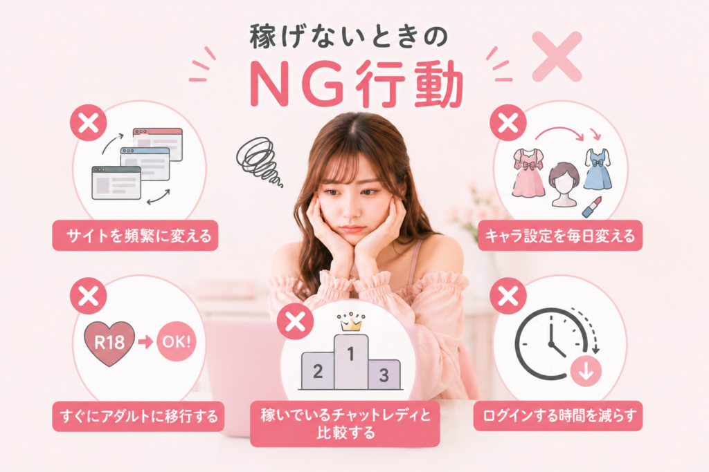 稼げないときのNG行動