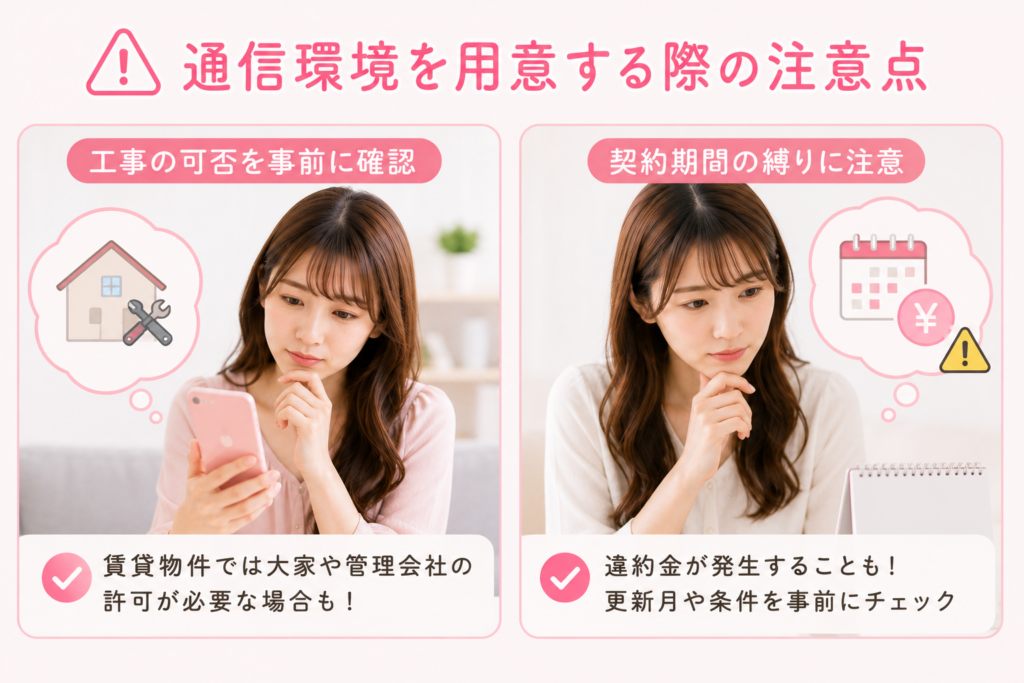 チャットレディが通信環境を用意する際の注意点