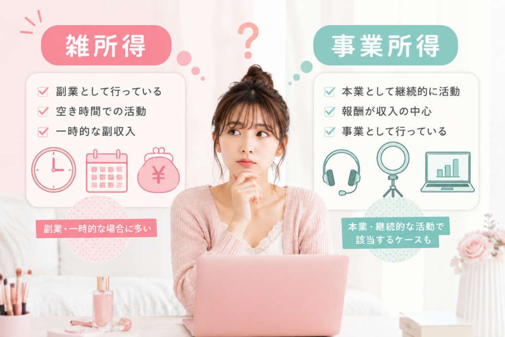 チャットレディは雑所得？事業所得？