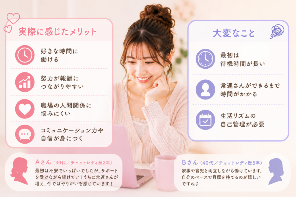 現役チャットレディに聞いた!実際に感じるメリットと大変なこと