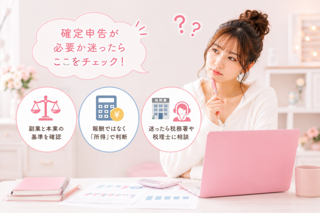 確定申告が必要か迷ったときに確認すること