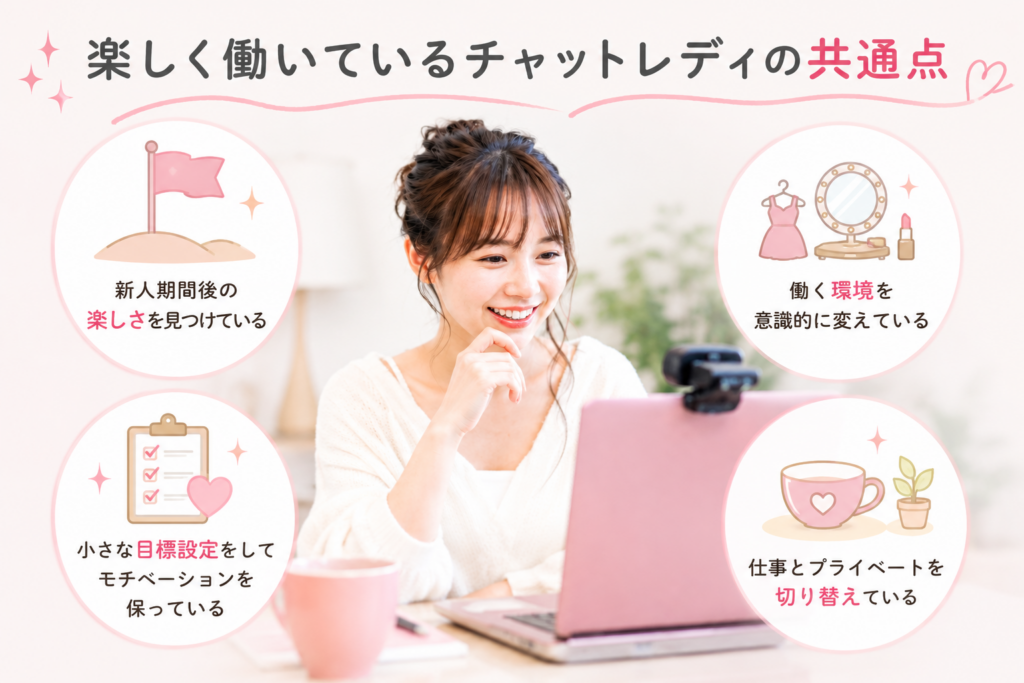 楽しく働いているチャットレディの共通点