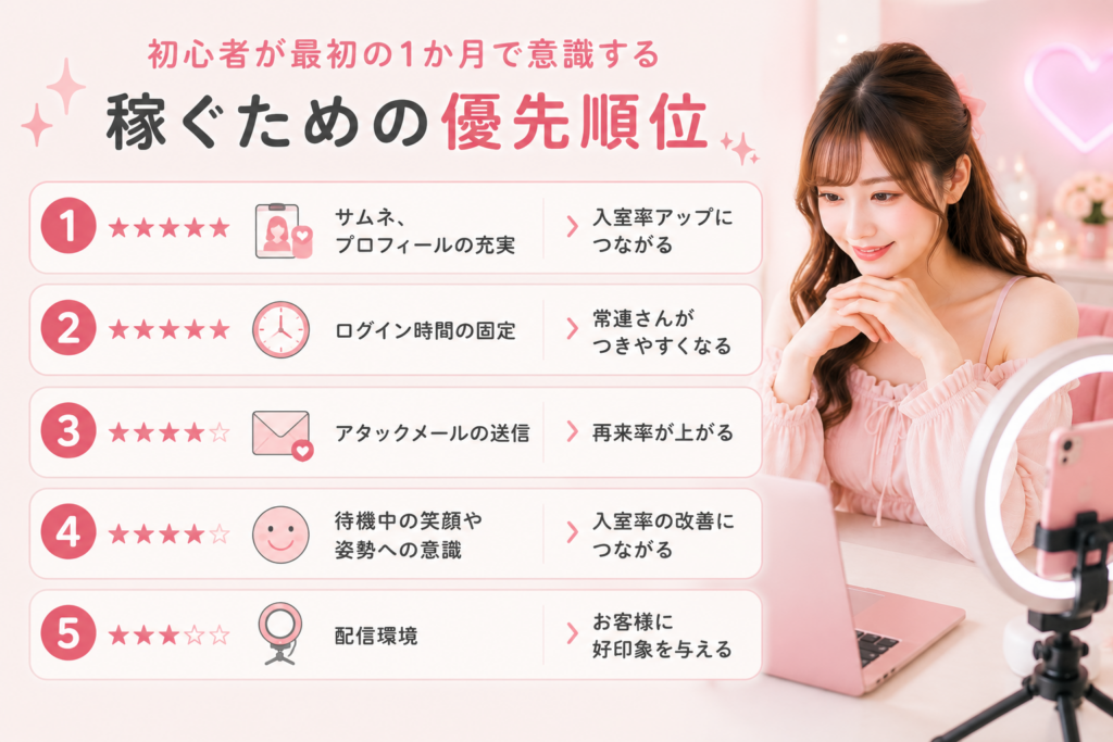 初心者が最初の1か月で意識する稼ぐための優先順位