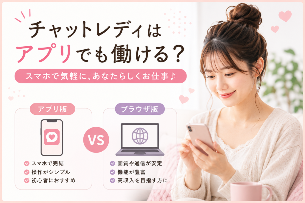 チャットレディはアプリでも働ける?