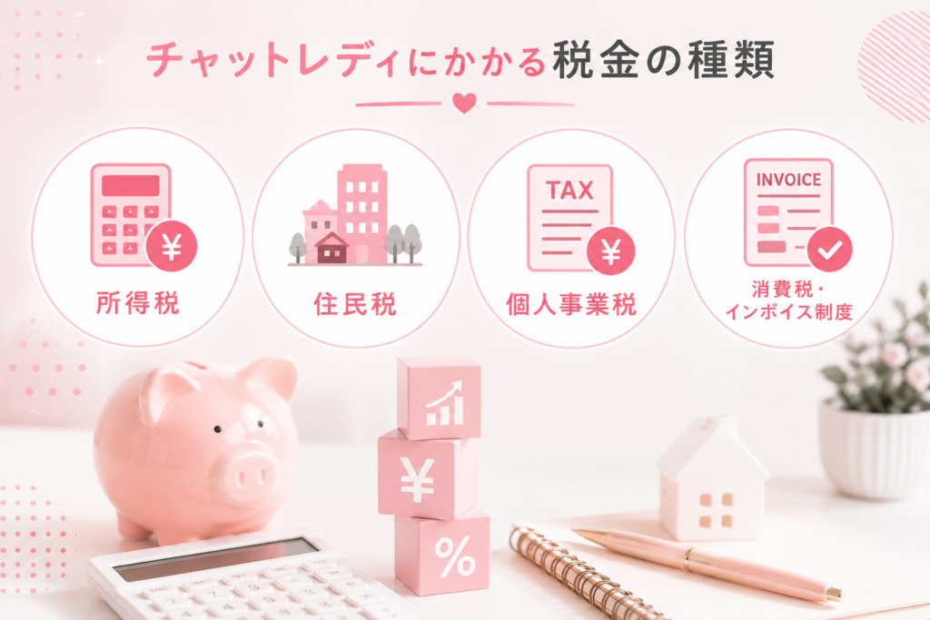 チャットレディにかかる税金の種類