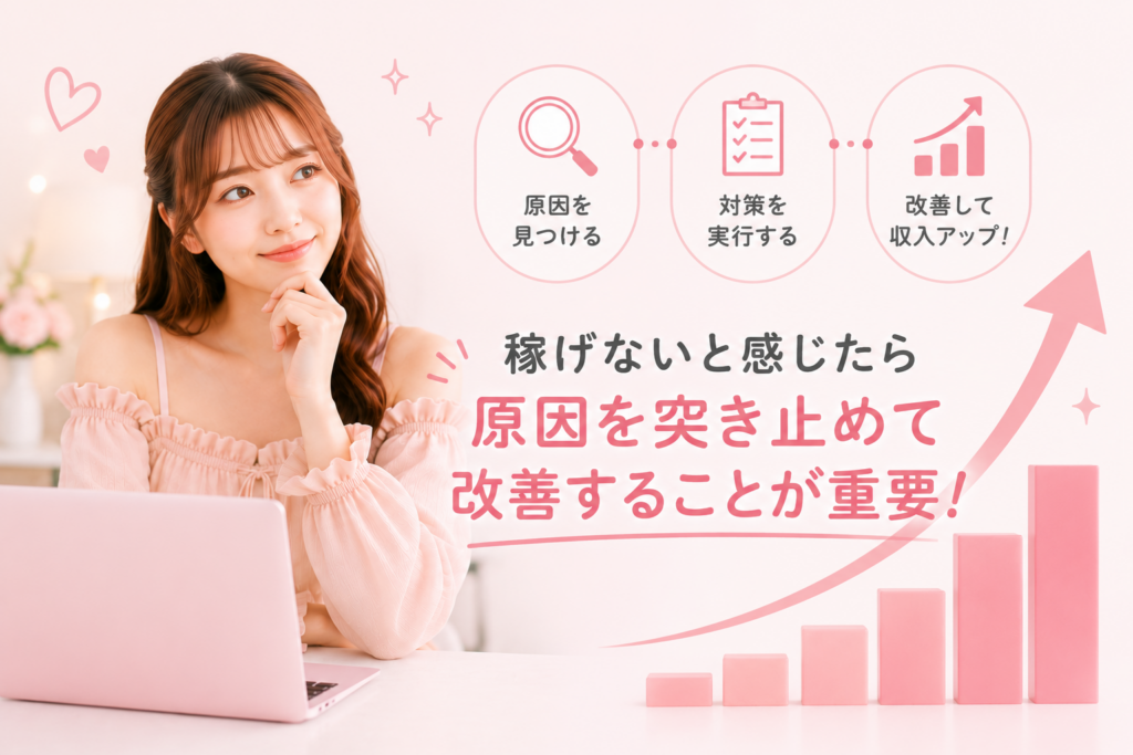 稼げないと感じたら原因を突き止めて改善することが重要